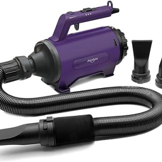 Dog Hair Dryer Blower Pet Grooming Blower with Heating Continuous 3.8 HP Purple