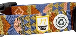 Woolly Wolf Nightless Night Collar for Medium Dogs Size M - Adjustable Dog Collar with Maximum Fit Made of Recycled Polyester, Comfortable Fit