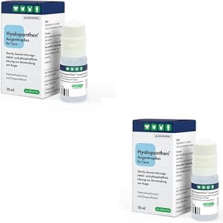 cp-pharma Hyalopanthen Eye Drops | Double Pack | 2 x 10 ml | Eye Drops for Animals | With Hyaluronic Acid & Dexpanthenol