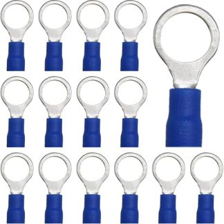 CEEYSEE 100pcs Insulated Ring Crimp Connectors Quick Splice Wire Terminals Wire Crimp Connector (PRH8)
