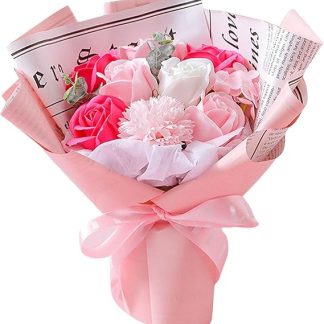 Soap Flower Bouquet Bath Soap for Mother's Day Valentine's Day Gift Pink
