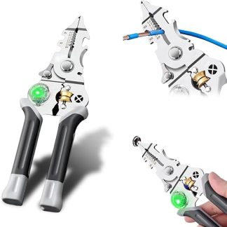 10 in 1 Wire Stripper with Voltage Tester, Multi-Functional Wire Stripper Scissors with Electrical Test, for Electricians, DIY
