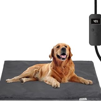 ACELIFE Pet Heating Pad for Dogs, Cats, Heating Mat, Timing & Temperature, Adjustable, Safe Heating Blanket, Heat Mat, Dog Cushion, Dog Bed for Dog Kennel, Cat Hut, Rabbit, Pet, 45 x 70 cm