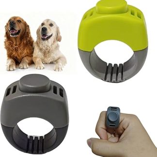 ZhongShuang Pack of 2, Clicker Dog, Finger Clicker, Clicker for Dog Training, Practical Dog Training Accessory as Finger Ring Clicker Dog for Dogs