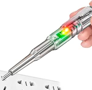 Lecerrot Multifunctional Electric Test Pen, Screwdriver, Cable Detector Power, Transparent Electrical Tester Pen, High Sensitivity Detection For