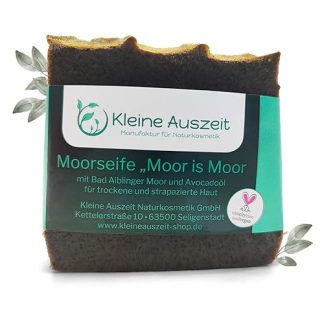 Moor is Moor, with Bad Aiblinger Heilmoor, Shower Soap, Vegan, without Plastic, without Palm Oil, Handmade Natural Soap