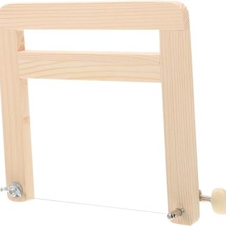 Homoyoyo Soap Cutter Adjustable with Wire for Cold and Hot Process for Soap Making with Wooden Handle for Household and Homemade