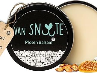 Van Snuute Paw Balm for Dogs and Cats - 100 g - Winter and Summer - Natural Care for Stressed Paws - With Shea Butter, Almond Oil, Coconut Oil and Beeswax - Handmade in Germany