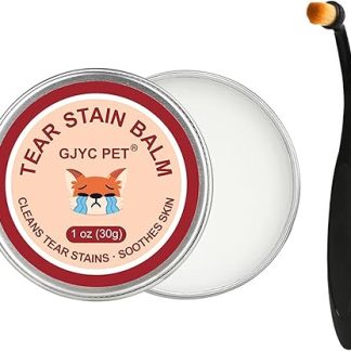 5-in-1 Tear Stain Remover Kit for Dogs and Cats, with Tear Stain Brush, Eye Care for Dogs with Professional Brush, Gentle and Effective Cleanses Gently and Restores Radiant Eyes