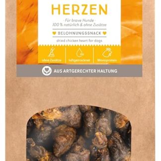 naftie Chew Snacks Chicken Hearts Dried – for Typical Dogs – Protein Rich Lots of Taurine – Chew Item Treats – Training & Reward – 250 g