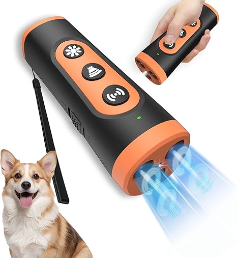 Antibarking for Dogs - Ultrasonic Anti Bark Device Dogs, Handheld Bark Stopper for Small and Large Dogs, Indoor and Outdoor Use, LED Anti Bark Device, Dog Bark Deterrent for a Quiet Home