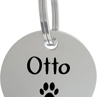 Meinearmbänder Engraved Dog Tag - Personalised with Name - 30mm - Collar Name Tag - Dog Cat & Puppy Tag - Includes Symbol Selection