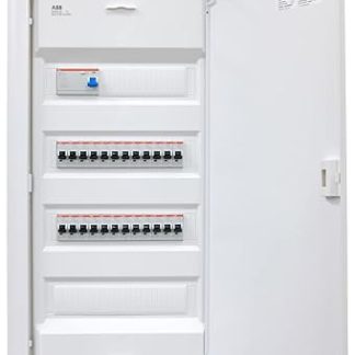 ABB (STRIEBEL&JOHN) 4-Row Distributor Flush-Mounted UK648N3 Ready for Connection Wired with Terminal Block Assembly ABB 1x FI 4-Pin + 24x LS B16A