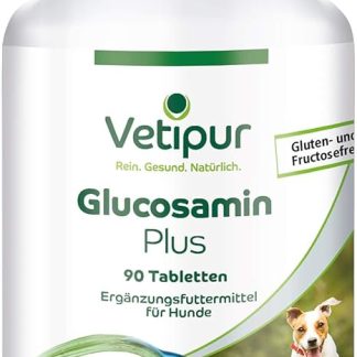 Vetipur Glucosamine Plus - Joint Tablets - 90 Tablets - Food Supplement for Dogs - Glucosamine + Chondroitin + MSM + Vitamin C & Vitamin E
