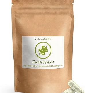 Zeolite Bentonite Capsules (Mix 80/20) – 100 à 600 mg – 100% Pure Natural – No Nanos – No Additives and Additives
