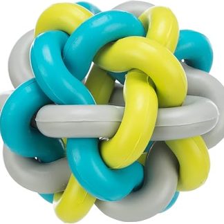 Trixie Natural Rubber Knotted Ball, 7 cm Diameter, Pack of 4