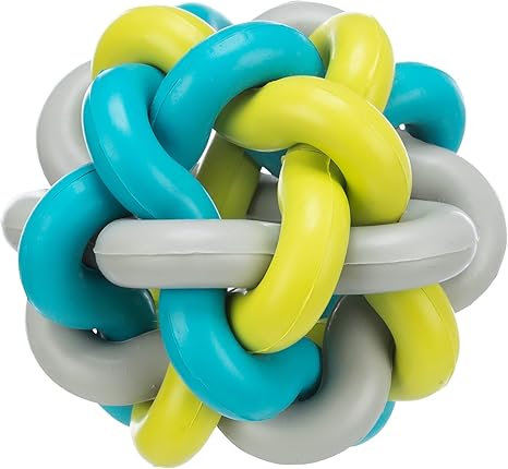 Trixie Natural Rubber Knotted Ball, 7 cm Diameter, Pack of 4