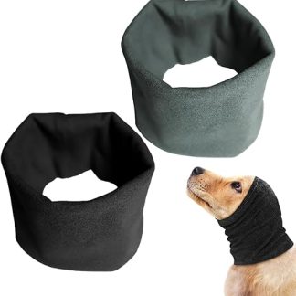 Pack of 2 Pet Warm Earmuffs, Washable Soft Pet Hat, Anti Noise Dog Earmuffs, Dog Collar, Hearing Protection Earmuffs for Cats and Dogs