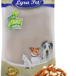 Lyra Pet® 1 kg Calcium Bone with Chicken Breast Strips Chew Snack from Chicken Treats for All Dogs Low Fat Dog Food Ideal Reward and Training Snack Resealable