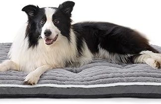 VoltaEcho Orthopaedic Dog Cushion - Machine Washable Dog Bed Plush (Rabbit Fur), Non-Slip Underside, Ideal as a Dog Mat for Medium Dogs, Car & Outdoor, 90 x 60 x 7