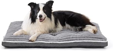 VoltaEcho Orthopaedic Dog Cushion - Machine Washable Dog Bed Plush (Rabbit Fur), Non-Slip Underside, Ideal as a Dog Mat for Medium Dogs, Car & Outdoor, 90 x 60 x 7