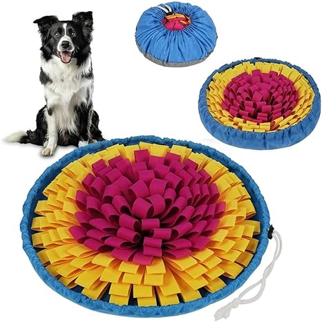 AYESY Sniffing Rug Dog, Food Sniffing Feeding Mat, Puppy Training Mat for Slow Feeding, Dog Sniffing Mat for All Dog Breeds, Promotes Natural Foraging and Stress Relief