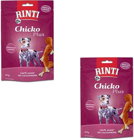 RINTI Chicko Plus Chicken Thigh with Calcium for Dogs - Double Pack - 2 x 225 g
