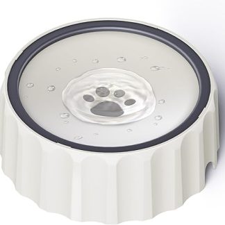 FORWH Dog Water Bowl No Spill 2L Large Capacity Dispenser Non Slip No Splash Slow Feeder No Drip Suitable for Dogs and Cats Cream White