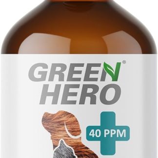 Green Hero Colloidal Silver Spray 40 PPM 250 ml for Dogs and Cats Nourishing Wound Spray and Itching Agent