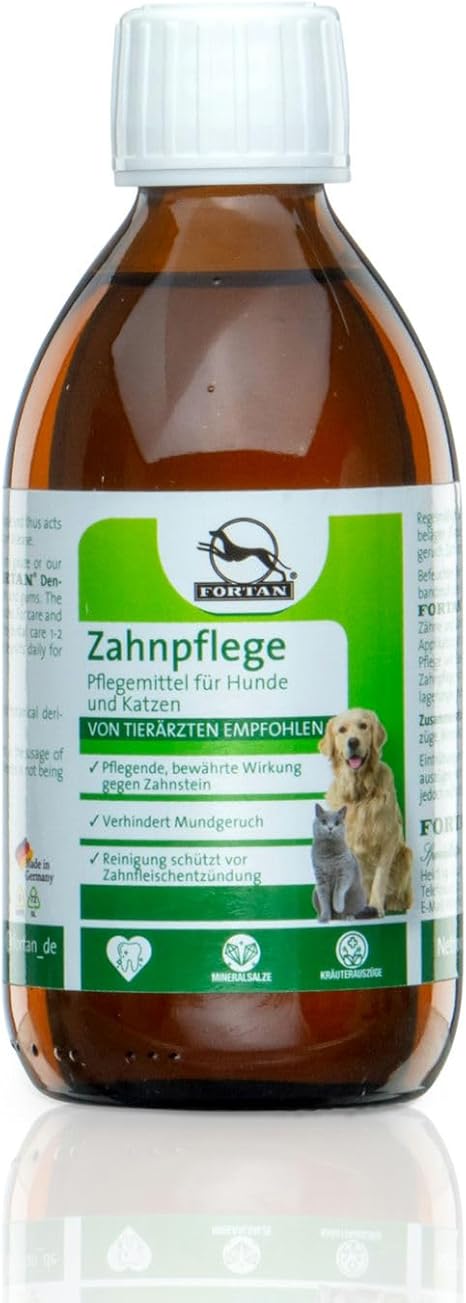 FORTAN Tooth Care for Dogs and Cats Against Plaque and Bad Mouth Odor 1.69fl.oz
