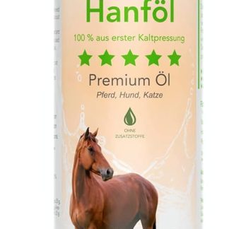 Mahu Natur 1 L Hemp Oil for Dogs and Horses I Natural Barf Oil Additive - Over 80% Unsaturated Fatty Acids (Omega 3 & Omega 6) for Skin + Coat in 1000 ml Recyclable Tin