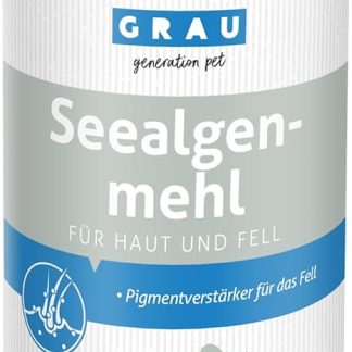 GRAU - The Original - 100% Pure Seaweed Flour, for Fur Pigmentation, for Thick and Shiny Coat, Pack of 1 (1 x 200 g), Feed for Dogs and Cats