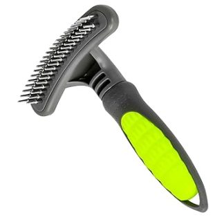 YOKOPET Fur Detangler Detangler for Long Hair Dogs & Cats, Undercoat Dog Brush, Loosens Knots, Dematting & Undercoat, Smoothes Undercoat Rake