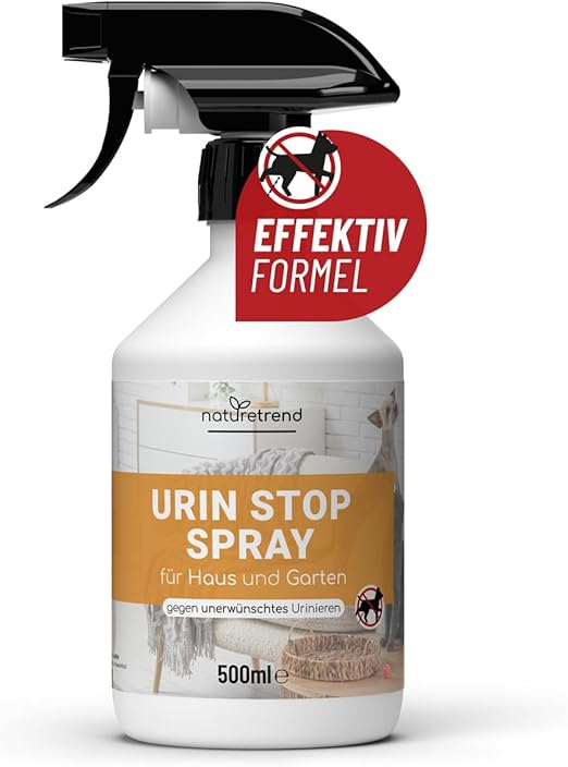 naturetrend Urine Stop for Dogs & Cats 500 ml I Mild Dog Repellent Spray & Cat Repellent Spray I Non-Staining I Urine Remover, Dog Deterrent Against Marking I Anti Scratch Spray Furniture, Indoor and