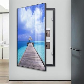 Fuse Box Cover Cabinet, Electric Box Meter Cover Distribution Box Flip Meter Electric Panel Painting Meter Hide Painting Decoration,F,50 * 70cm ( Color : F , Size : 40 x 60cm