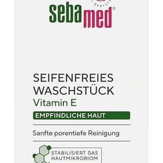 Sebamed Soap Free Wash 50 g, Practical Travel Size for Travel, with Vitamin E, for Soap Free Cleaning of Sensitive Skin, Suitable for Hands, Face and Body Cleansing