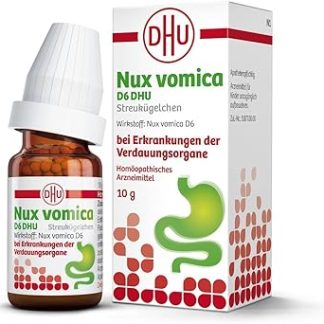 DHU Nux vomica D6 Litter Balls - Helps in the Digestive Tract - Low Side Effect, 10 g Globules