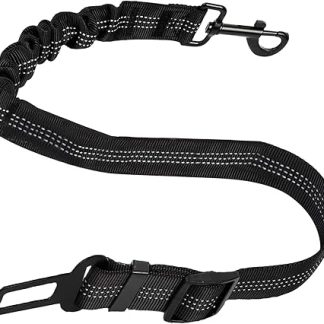 Zhtulck Seat Belt Dog Car Adjustable Elastic Shock Absorption Dog Buckle for All Dog Breeds, Cats & Car Types (50-85 cm)