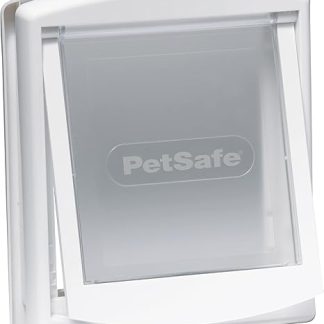 PetSafe Staywell Original Cat Flap and Dog Flap, 2 Closure Options Incl. Fastening Plate, Robust Plastic Flap, Cat Flap and Dog Flap for interior and exterior door mounting, size S, white.