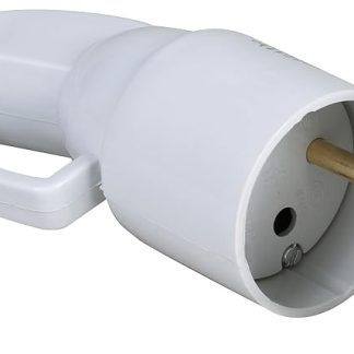 EUR'OHM Prolongateur à clapet 16A 2P+T with anneau + serre-câble - Interrupteur et prise