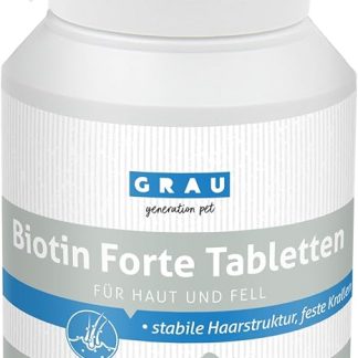 GRAU - The Original Biotin Forte Tablets, Smooth Fur and Strong Claws for Dogs and Cats, Pack of 1 (1 x 100 Pieces), Supplementary Feed for Dogs