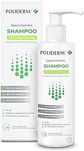 POLIDERM Dog Shampoo Sensitive Against Itching & Dandruff - Special Shampoo Medical Shampoo for Dogs & Cats - with Polyhexanidine, Biosulphur, Phytosphingosine - 250 ml