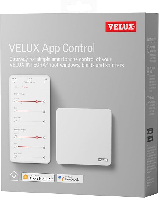 VELUX App Control for Electric and Solar Powered Roof Windows, Roller Blinds and Shutters (KIG 300)
