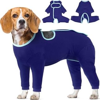 IECOii Surgical Body Dog Long Sleeve Long Sleeve Dog Bodysuit After Surgery, Puppy Pyjamas After Dogs Wound Protection Anti Leak Operation Body Pet