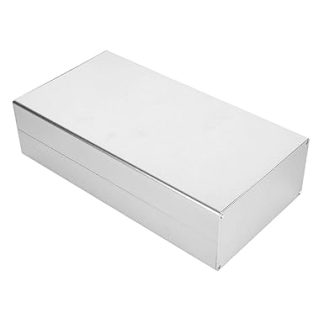 LANTRO JS Electronic Aluminum Project Box, 3.1 x 6.3 x 11.8 inch, Sand Silver Cool Box, Split Heat Dissipation Box DIY