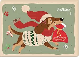 AniForte Advent Calendar for Dogs 2024 - Natural Dog Snacks Grain-Free, Treats Without Colourants & Preservatives, Christmas Calendar with Cellulose Insert