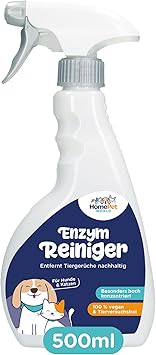 HomePetWorld Enzyme Cleaner Cat Urine 500 ml – Enzyme Cleaner Odour Remover for Pets (Dog & Cat) – Effective Cleaner as Cat Urine Remover Can Also Be Used as a Cat Litter Tray Cleaner