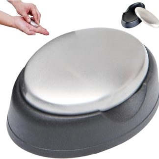 Stainless Steel Metal Soap Bar Effective Hand Odor Remover for Garlic Fish Scents with Stable Base for Kitchen Use Natural Deodorizer