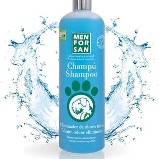 MENFORSAN Odour Eliminating Dog Shampoo, Eliminates Bad Odours from Fur Talcum Blue 1L