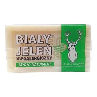 BIALY JELEN - NATURALNE SZARE MYDLO - NATURAL GREY SOAP - HYPOALLERGENIC - 150g